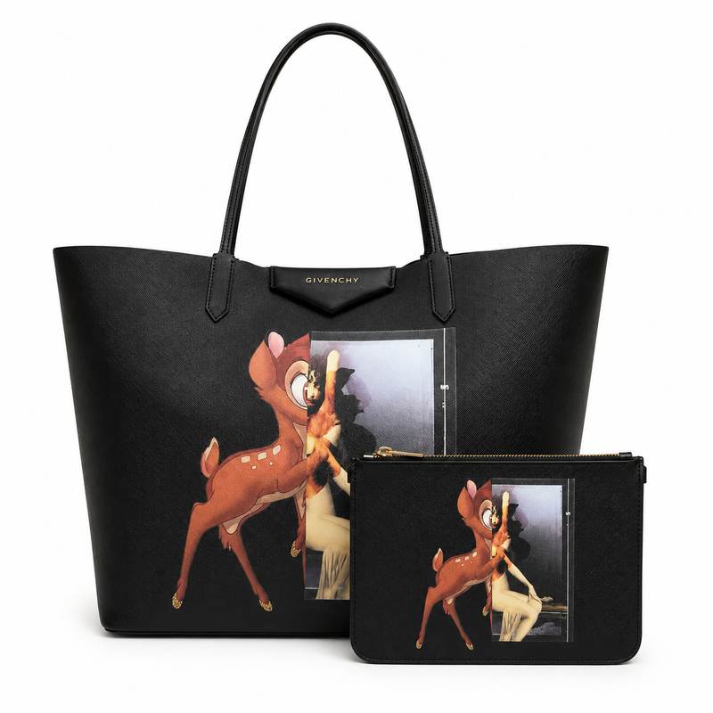 Givenchy Bambi Printed Large Antigona Shopping Bag.