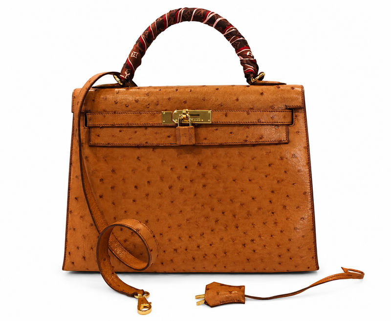 Hermès Kelly 32 Sellier in Ostrich