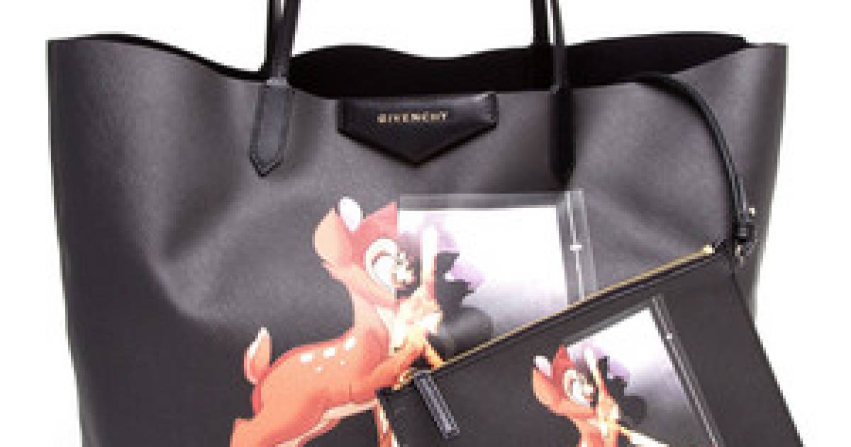 Givenchy Bambi Printed Large Antigona Shopping Bag Black Coated Canvas 39x30
