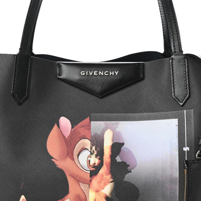Givenchy Bambi Printed Large Antigona Shopping Bag Black Coated Canvas 39x30