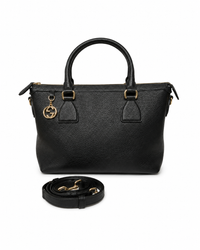 Gucci Dollar Calfskin Interlocking G Charm Satchel