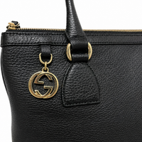 Gucci Dollar Calfskin Interlocking G Charm Satchel