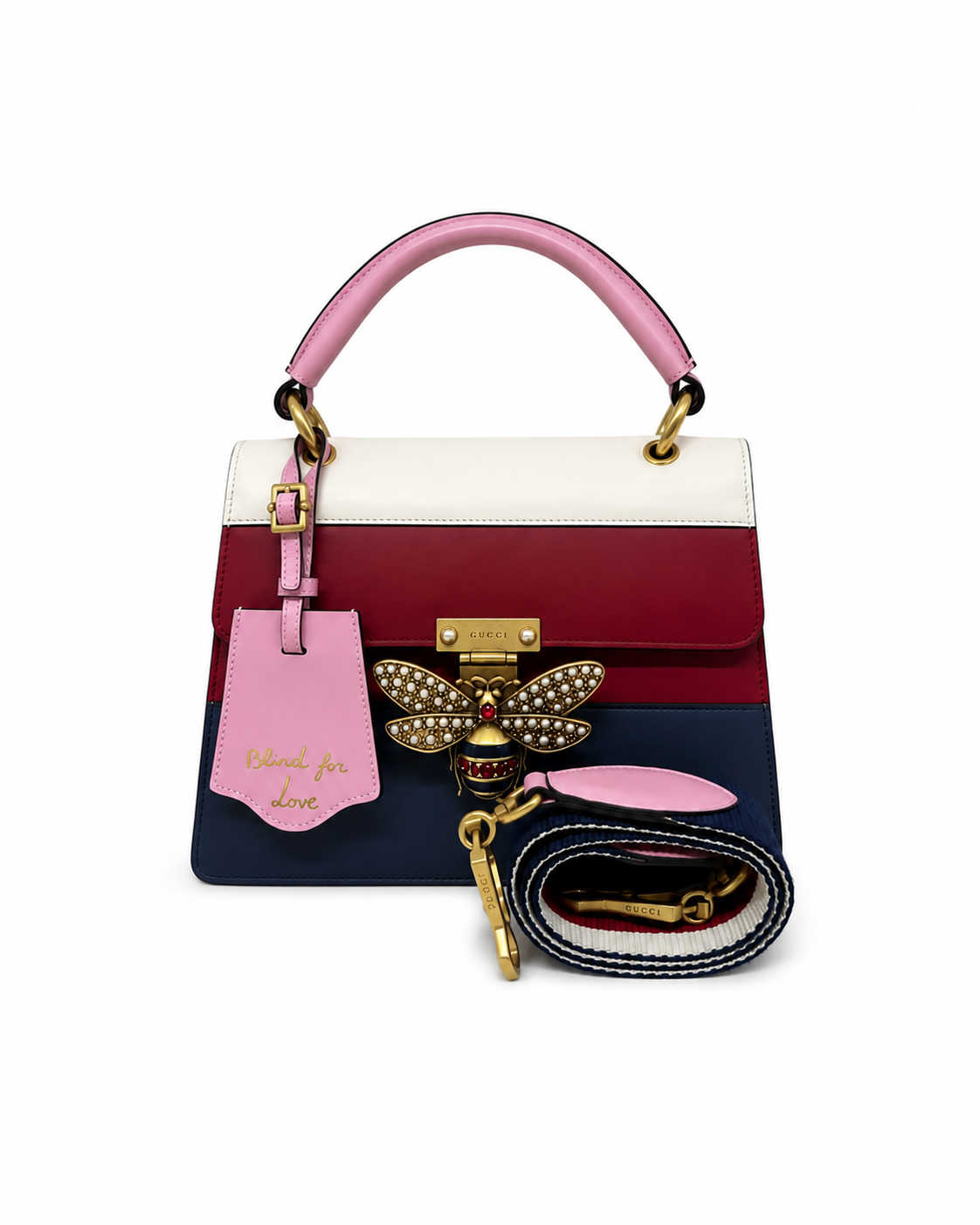 Gucci Queen Margaret Top Handle Bag Multicolour Leather