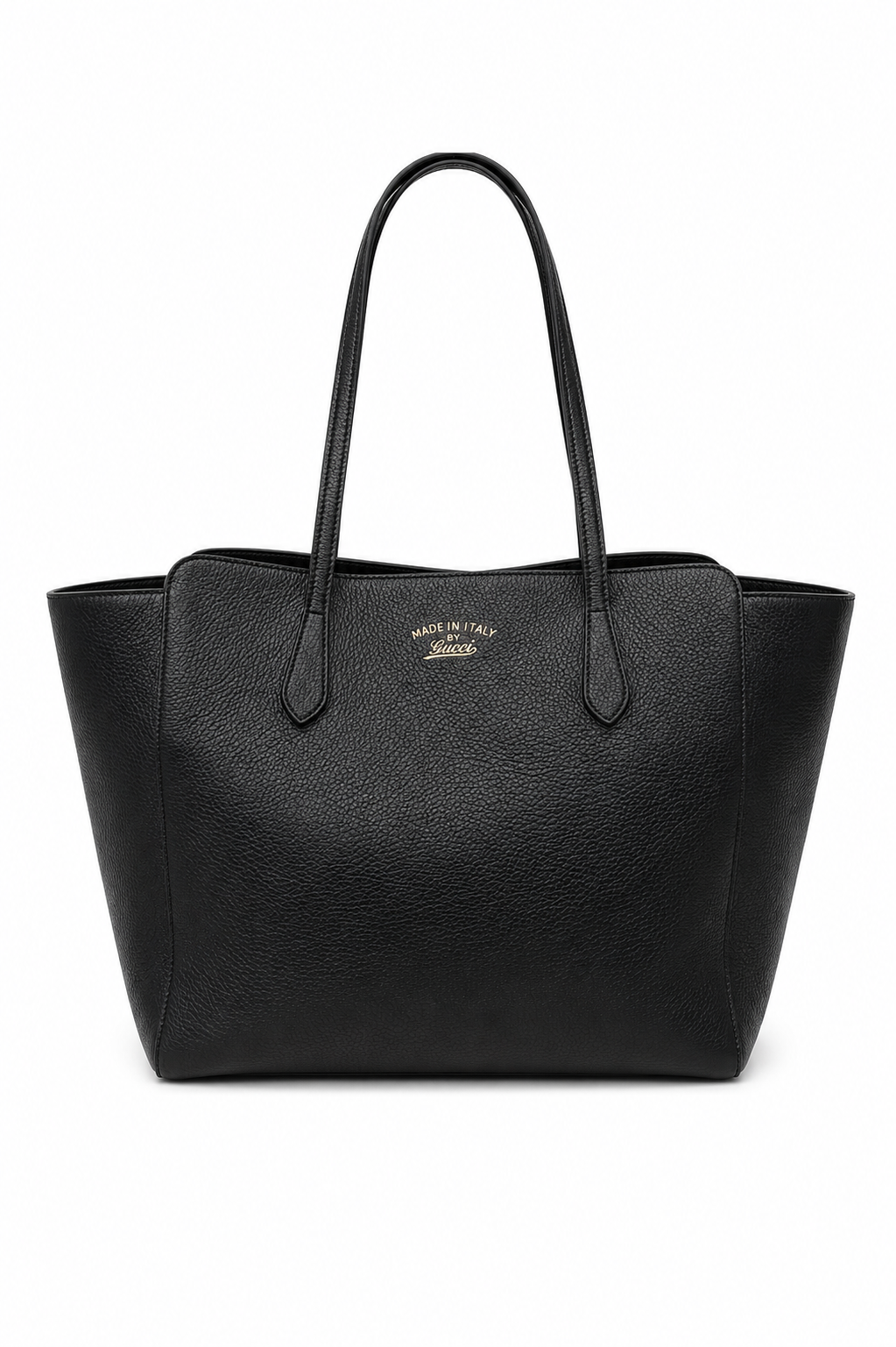 Gucci Swing Tote Bag Black Leather