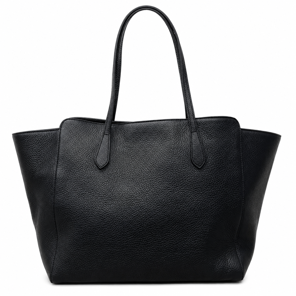 Gucci Swing Tote Bag Black Leather
