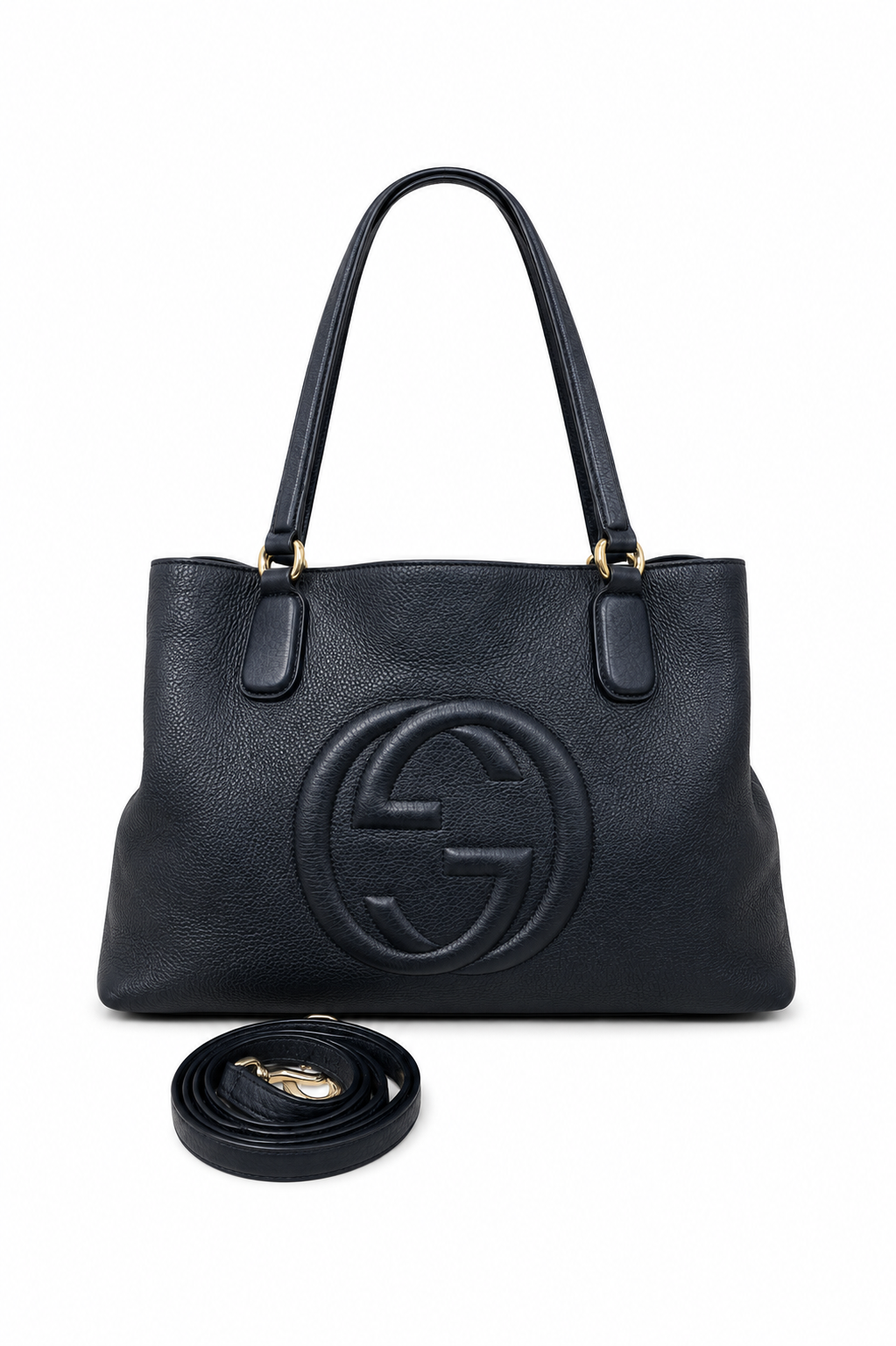 Gucci Soho Leather Tote Bag Black