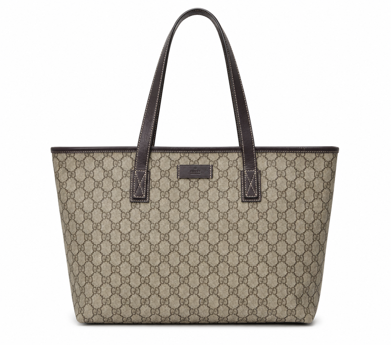 Gucci GG Supreme Tote Bag Brown Canvas