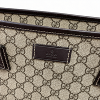 Gucci GG Supreme Tote Bag Brown Canvas