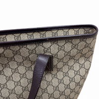 Gucci GG Supreme Tote Bag Brown Canvas