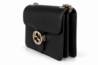 Gucci Interlocking G Small Shoulder Bag — Black