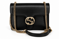 Gucci Interlocking G Small Shoulder Bag — Black