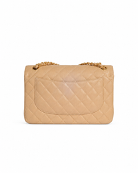 CHANEL Jumbo Classic Double Flap Beige Clair Caviar Leather Gold Tone Hardware