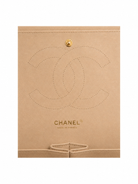 CHANEL Jumbo Classic Double Flap Beige Clair Caviar Leather Gold Tone Hardware