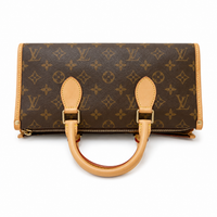 LOUIS VUITTON Popincourt Monogram Canvas Brown Handbag