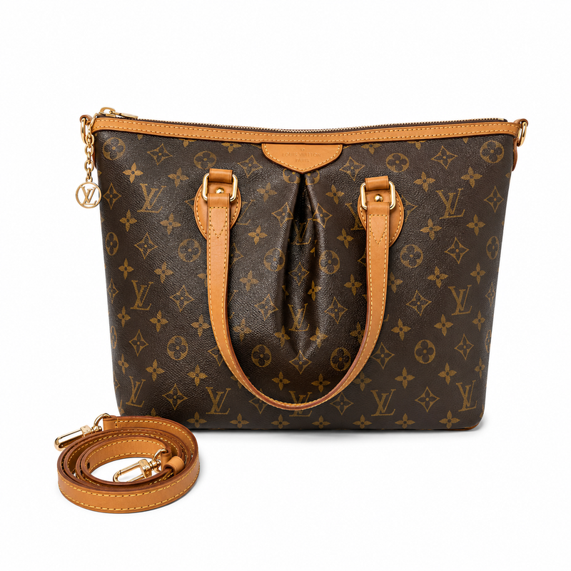 ouis Vuitton Palermo PM tote bag in Monogram canvas.