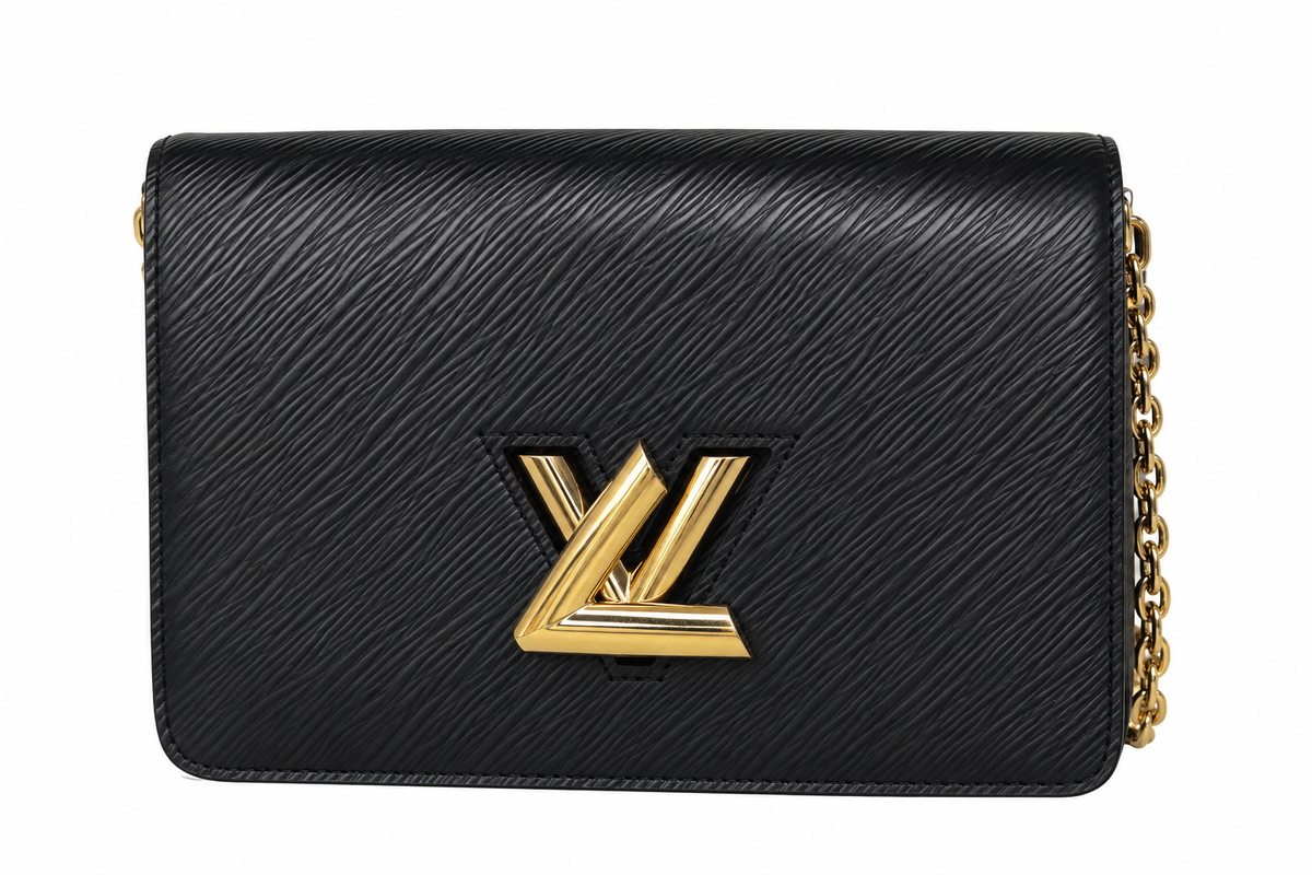Louis Vuitton Twist Belt Chain Pouch — Black Epi Leather