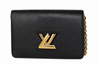 Louis Vuitton Twist Belt Chain Pouch — Black Epi Leather