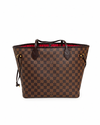 Louis Vuitton Neverfull MM Damier Ebene Tote with Pochette
