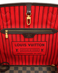 Louis Vuitton Neverfull MM Damier Ebene Tote with Pochette