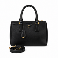 Prada Galleria Saffiano Leather Bag Black Medium 30x20x13
