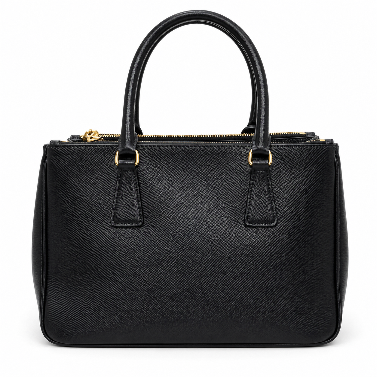 Prada Galleria Saffiano Leather Bag Black Medium 30x20x13