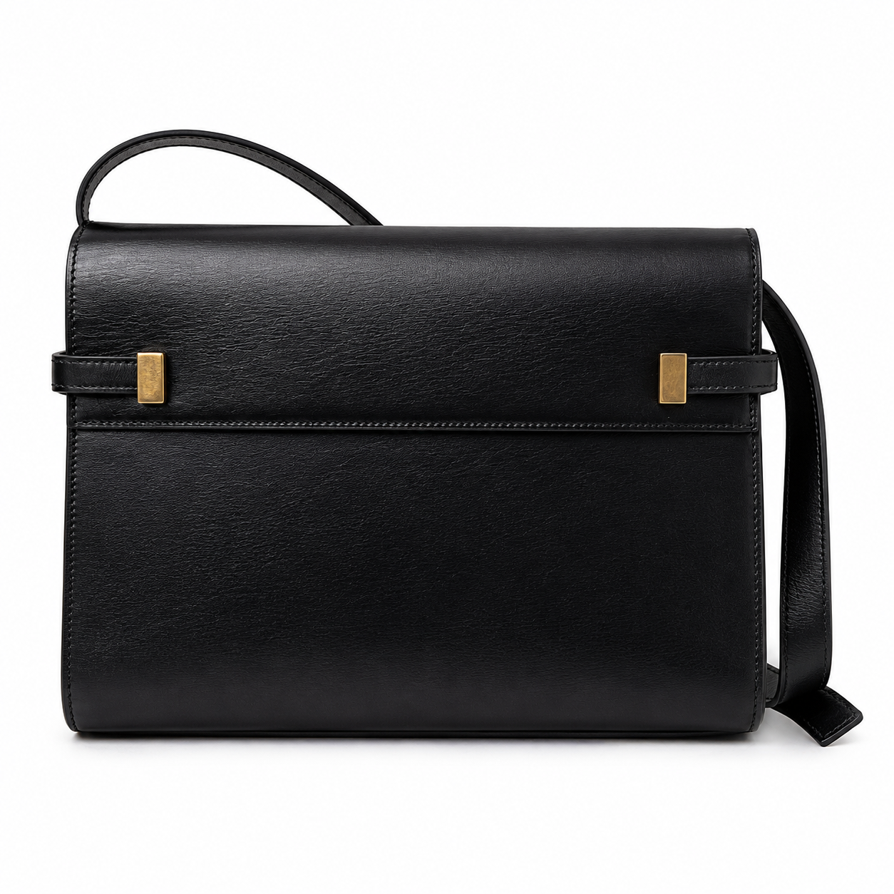 Saint Laurent Manhattan Medium Shoulder Bag Black Leather 29x21