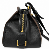 Saint Laurent Cabas Y Top Handle Bag Brown Leather