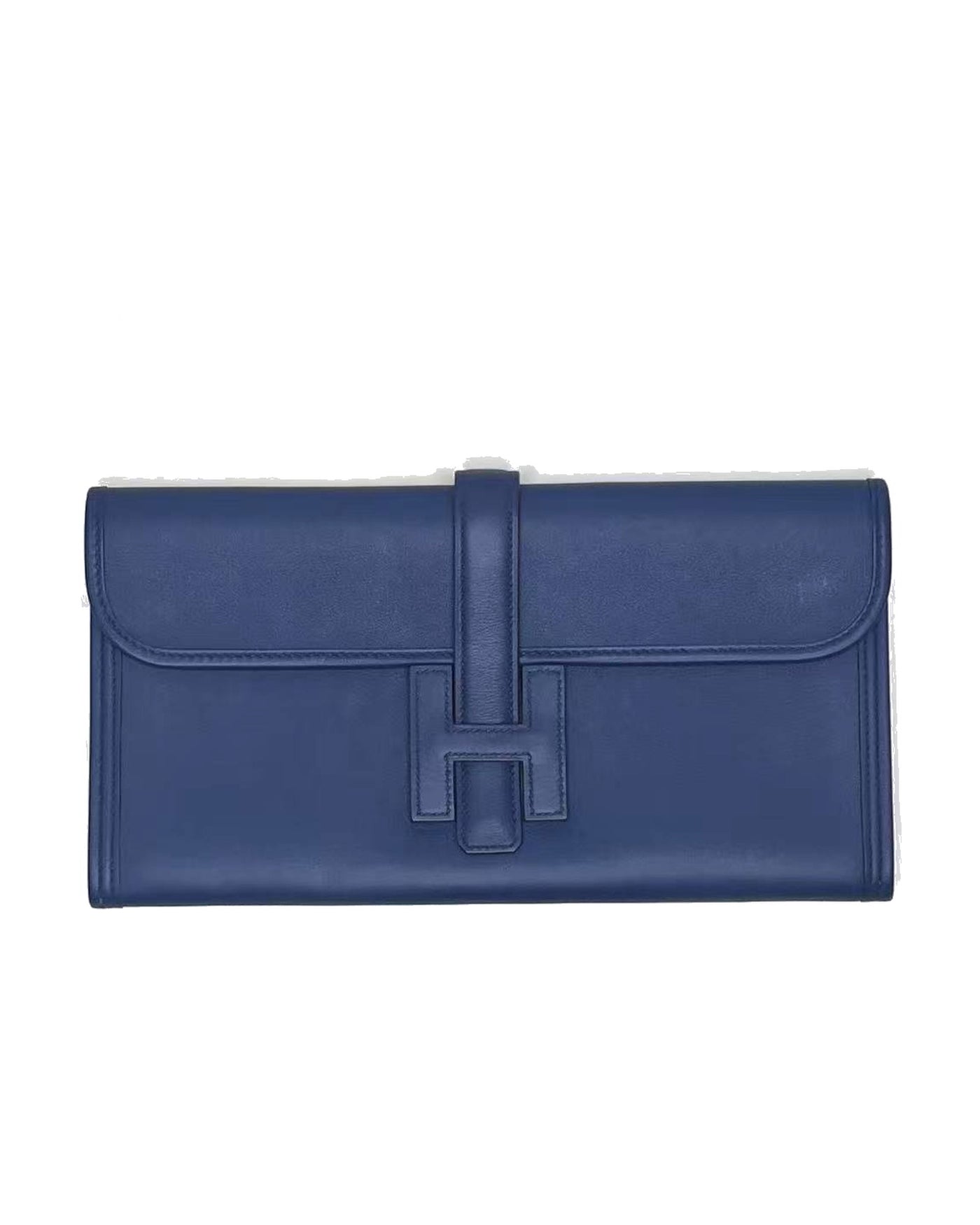 Hermès Jige Elan 29 Clutch in Bleu Saphir Swift