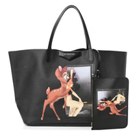 Givenchy Bambi Printed Large Antigona Shopping Bag Black Coated Canvas 39x30
